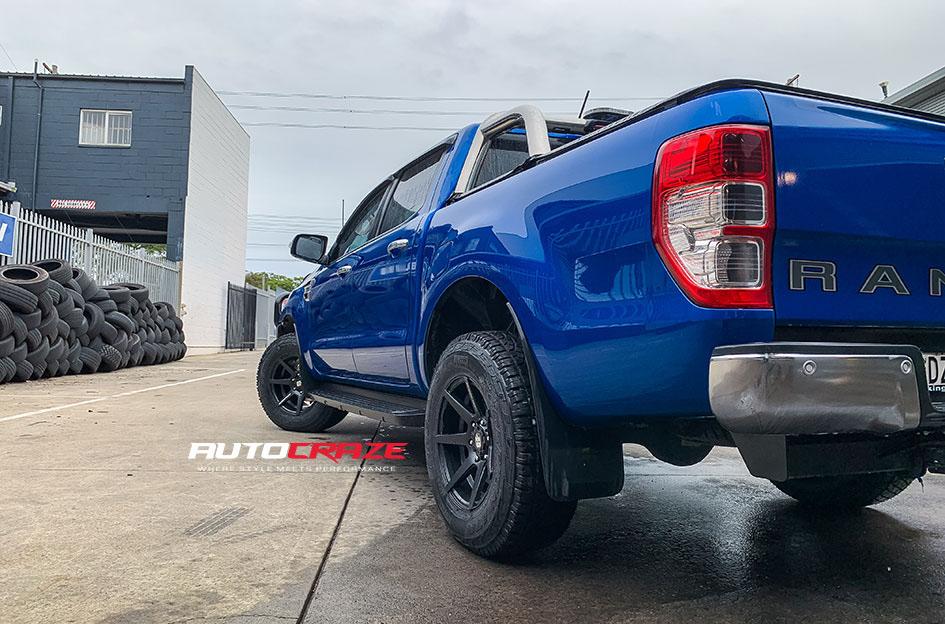 FORD RANGER AVALANCHE MATTE BLACK FRONT MILLED